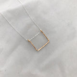 Wire Square Necklace