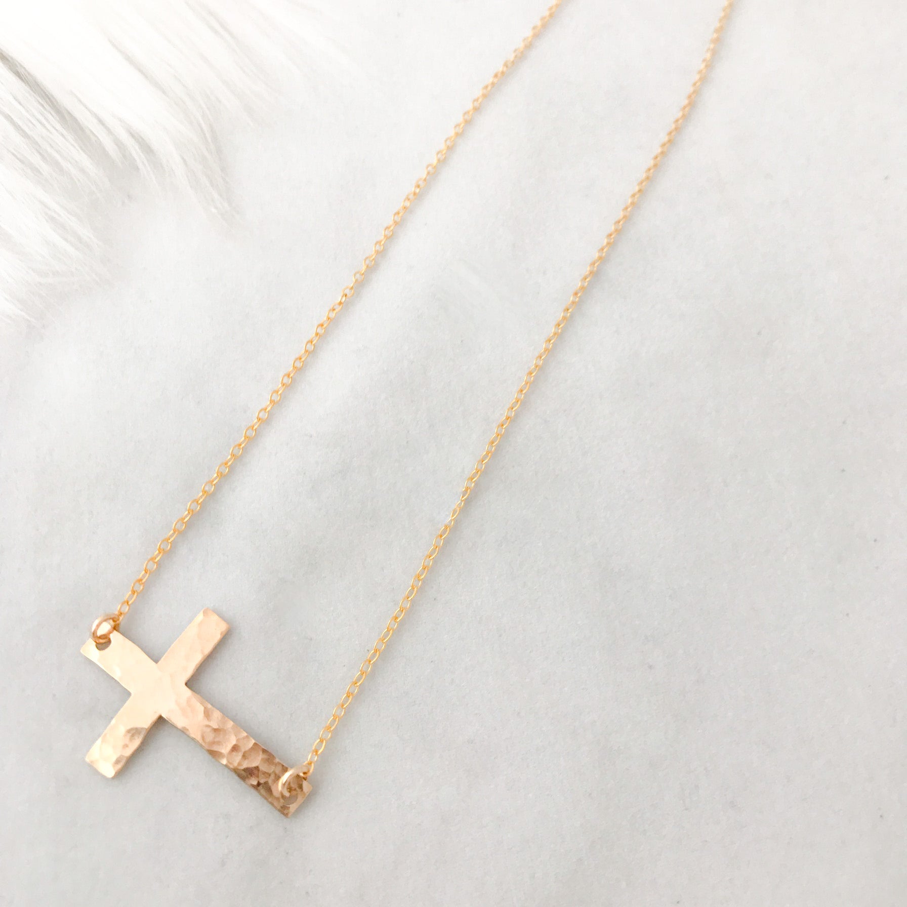 Royal Blue Enamel Cross Necklace – Jennifer King Designs