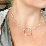 Pearl and Hoop necklace