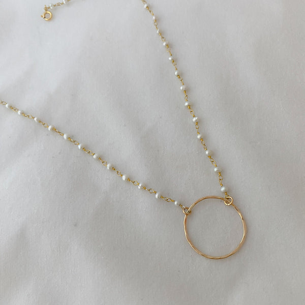 Pearl and Hoop necklace