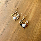 White howlite mini earrings
