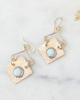 New opal diamond earrings