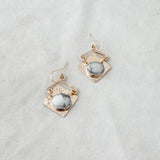 New white howlite earrings