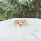 Fancy band birthstone ring