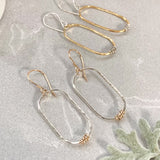 Oval wire wrap earrings