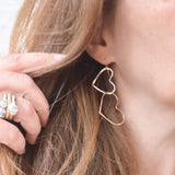 Double heart Earrings