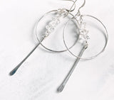 Herkimer Diamond hoops