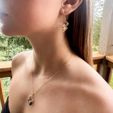 Diamond Shaped Birthstone Earrings