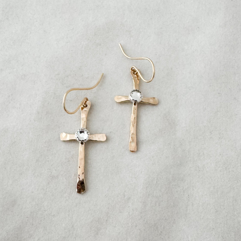 New Cross Birthstone earrings