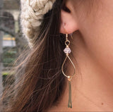 Moonstone fringe earrings