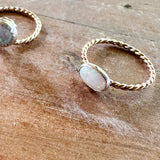 New oval ring twisted