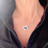 New Blue side clasp necklace