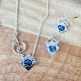 New Blue Diamond shaped earrings