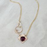 New Red side clasp necklace