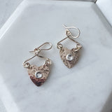 New heart birthstone earrings