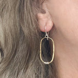 Oval wire wrap earrings