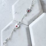 Heart Birthstone bracelet