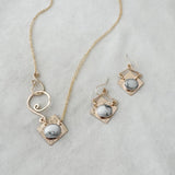 White Howlite Side clasp necklace