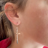 New cross earrings