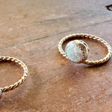 New large circle opal ring