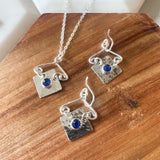 Birthstone diamond shaped necklace