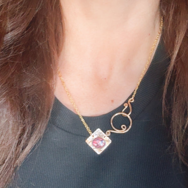 New Red side clasp necklace