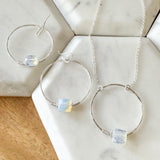 Opal wrapped hoops