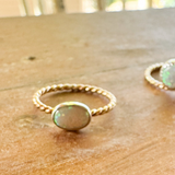 New oval ring twisted