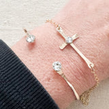 NEW cross birthstone bracelet