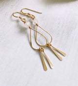 Moonstone fringe earrings