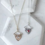 New Heart Birthstone Necklace
