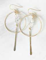 Herkimer Diamond hoops