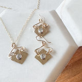 Diamond Shaped Birthstone Earrings