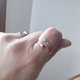 Dual Birthstone wrap ring