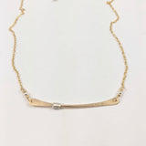 Bead balance wire wrap necklace
