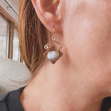 New white howlite earrings