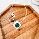 New emerald  Side clasp necklace