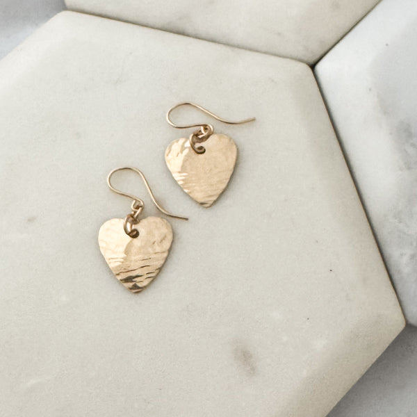 Heart Texture oval earrings