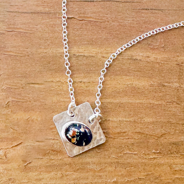 Mini black Opal necklace