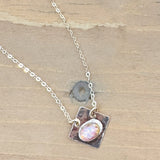 Mini fire Opal necklace