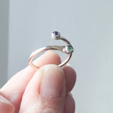 Dual Birthstone wrap ring