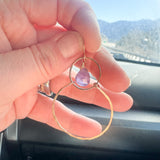 Amethyst Double Hoop Earrings