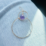 Amethyst Double Hoop Earrings