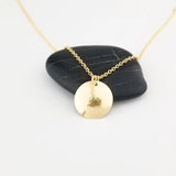 Dapped coin necklace