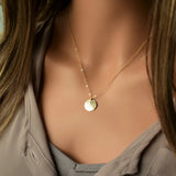 Dapped coin necklace