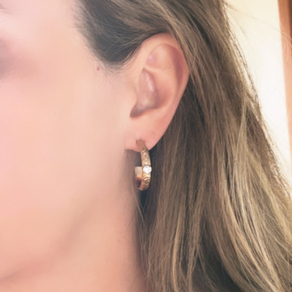 New fancy birthstone hoop earrings