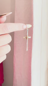 New cross earrings