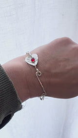 Heart Birthstone bracelet