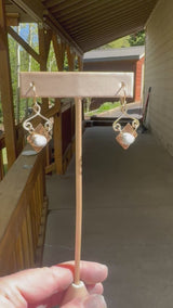White howlite mini earrings