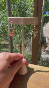 Diamond Shaped Birthstone Earrings